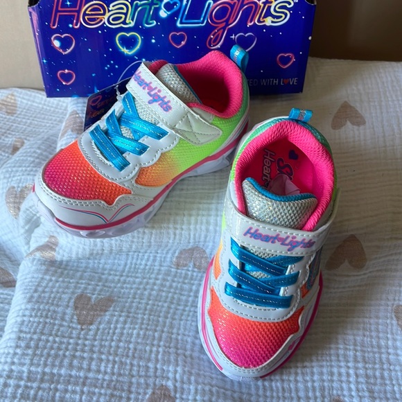 Skechers Other - Skechers NIB Light Hearts sneakers rainbow size 7